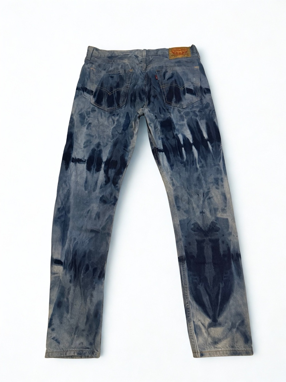 Levi's 512 Men's Blue Tie-Dye Slim Straight Jeans - Picture 4 of 7